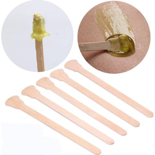 50Pcs Wooden Waxing Wax Spatula Tongue Disposable Bamboo Sticks Hair Removal Cream Stick For Waxing Body Hair Care Beauty Tools