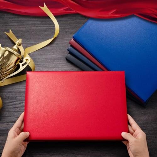 Padded Leatherette Blank Certificate Holder With Turned Edges For Diploma Award Folders A4 Certificate Cover