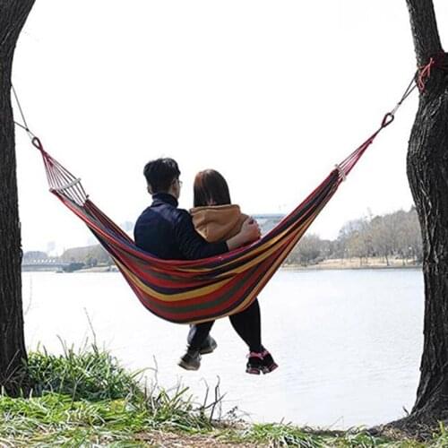 Portable Hiking Hanging Hammock Parachute Swing Lazy Chair Travel Outdoor Camping Canvas Bed