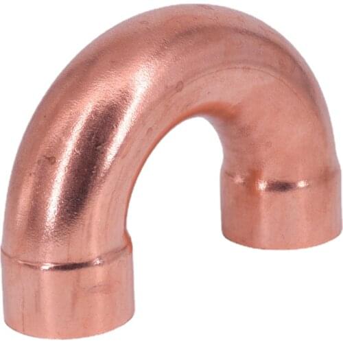 3/8" 1/2" 3/4" 1" 10 16 18 19 22 25mm ID 99.9% Copper End Feed Solder 180 Degree Return Bend Plumbing Fitting For Air Condition