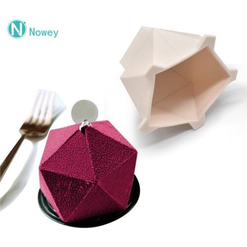 3D Diamond Shape Dessert Silicone Molds Baking Sponge Chiffon Mousse Dessert Cake Molds Pop Silicone Art Mold DIY Baking Tools
