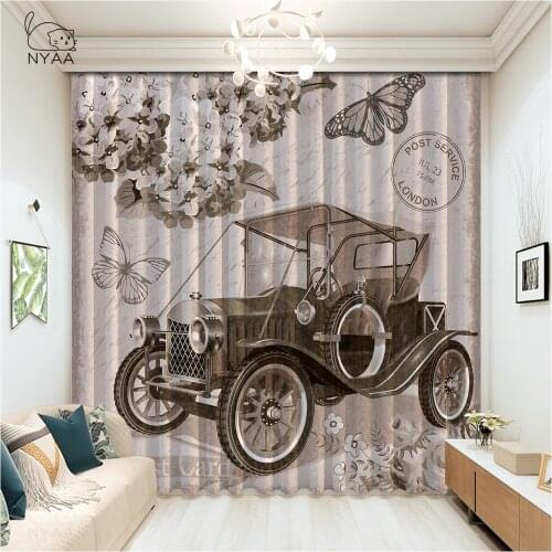 Modern Car Curtains Korean Canada French Paris Curtains Sets Room Living Room Decorations Blackout Curtain Room Micro Shading