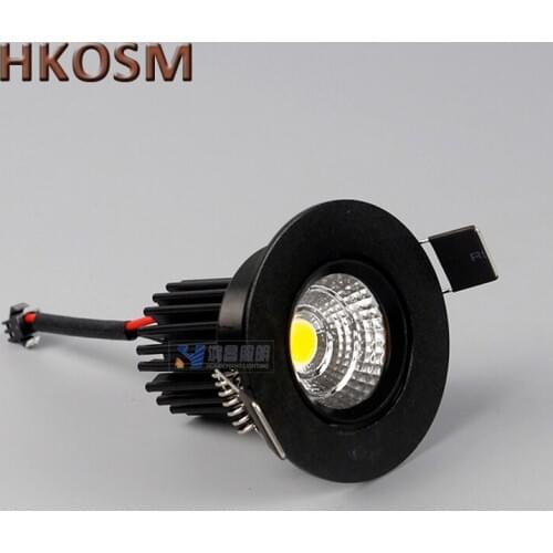 Dimmable LED Downlight 5W Spot LED DownLight Dimmable 110V 220V LED Spot Recessed Downlight black / silver / golden for house