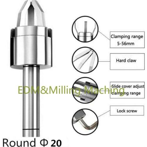 CNC Lathe Bar Puller Automatic Lathe Feeder Pulling Claw Round 20mm Handle For Lathe Part Mill