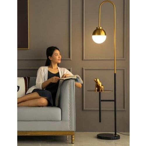 High grade light luxury floor lamp living room bedroom bed head fishing web celebrity ins style Nordic sofa tea table vertical t