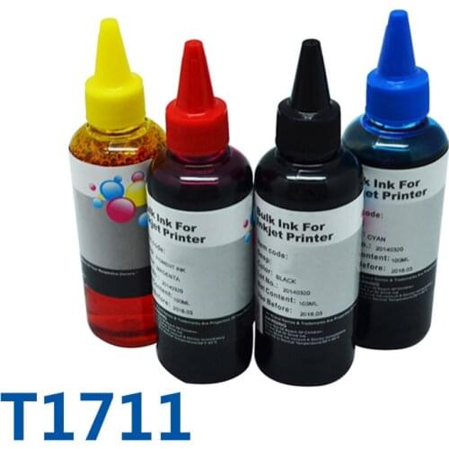 T1711 Refillable Cartridge Dye Refill Ink For Printer For Epson Expression Home XP-103/XP-203/XP-207/XP-313/XP-413 For Epson Ink