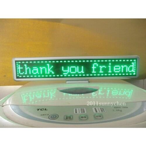 Green Programmable LED Moving Scrolling Message Display Sign Board 21"x4"