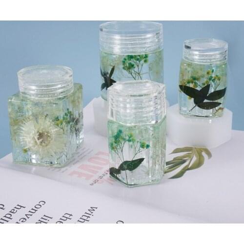 1 Set DIY Crystal Epoxy Resin Mold Storage Box Container Casting Silicone Mould F3MD
