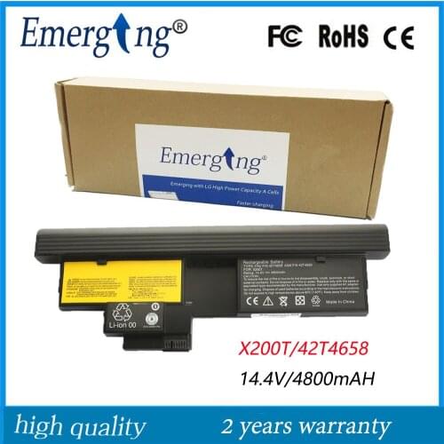 14.4V 4800mah Japanese Cell New Laptop Battery for Lenovo ThinkPad X200t X201t
