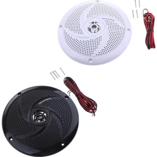 2 Pieces Waterproof Round Speaker Sound System For Boat Marine Car RV