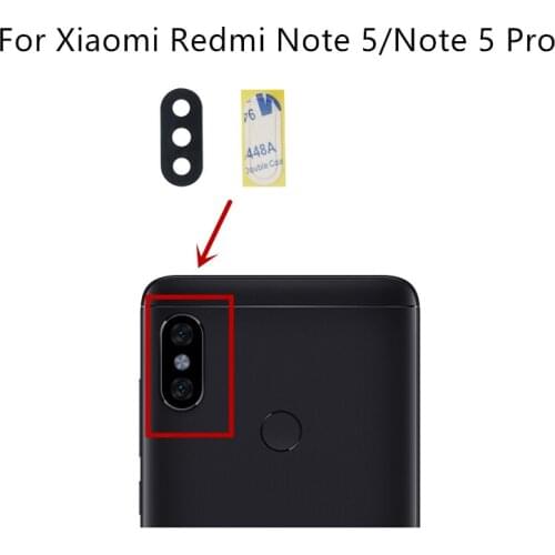 2pcs for Xiaomi Redmi Note 5/ Note 5 Pro Back Rear Camera Glass Lens Main Camera Glass Lens replacement Repair Parts