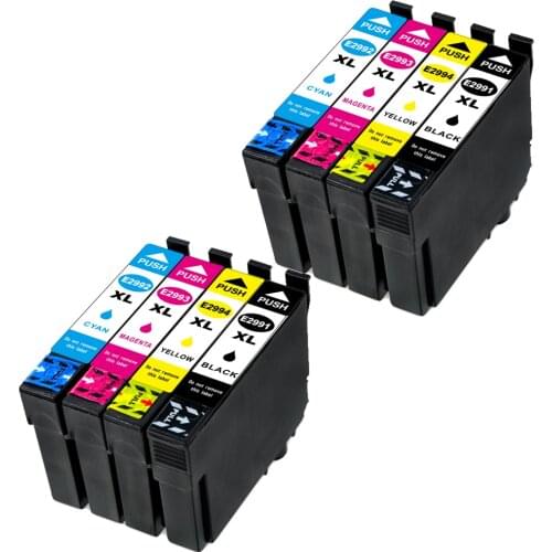 2BK+2C+2M+2Y Compatible Ink Cartridge For EPSON T2991 T2992 T2993 T2994 Expression Home XP-235 XP-245 XP-247 XP-255 Printer