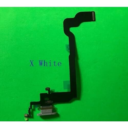 50pcs New For iPhone X usb Charging Charger Port USB Dock Connector Flex Cable Ribbon Replacement Parts