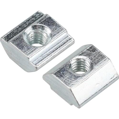 50Pcs T Sliding Nut Block Square Nuts M3 M4 M5 M6 For 2020 Aluminum Profile Slot Zinc Coated Plate EU Standard