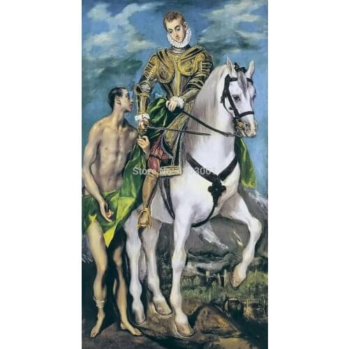 5D DIY Full Square & Round Drill Saint Martin and the Beggar Diamond Painting Embroidery El Greco Mosaic Rhinestone Cross Stitch