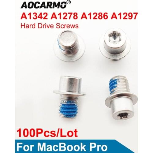 Aocarmo 100Pcs/Lot Hard Drive Screws Bolt For MacBook A1278 A1286 A1297 A1342 Replacement Parts