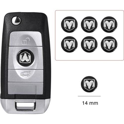 5/10Pcs Car Remote Key Logo Stickers Accessories For Dodge Journey Charger Challenger Caliber Nitro Durango Avenger Dart Caravan