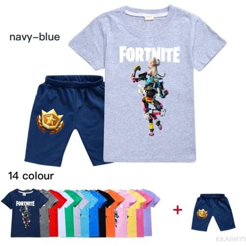 Fortnites Child Clothing T Shirt+Short Pant Sets Baby Girl Clothes Set Sport Suits Kids Clothes Set Summer