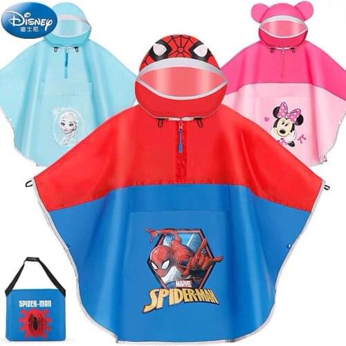 Disney Childrens Cape Type Poncho Boys and Girls Kindergarten Baby Raincoat Students Receive Their Own Poncho