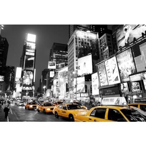 Home Decor City Public Transportation-Silk Art Poster Wall Sicker Decoration Gift