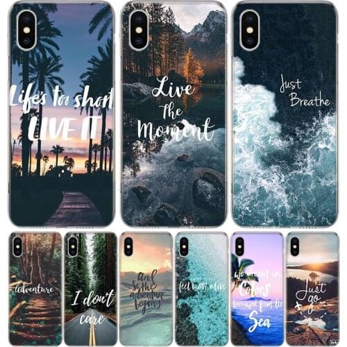 Travel Mountain Sea Beach Phone Case For iPhone 12 11 Pro 7 6 X 8 6S Plus XS MAX + XR 5S SE Mini 7P 7G Cover Coque Capa Shell