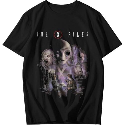 Male The X Files T-Shirt Graphic The Truth Is Out There Alien Tshirt Short Sleeve Unique T Shirt Homme 100% Cotton Tee Tops Gift