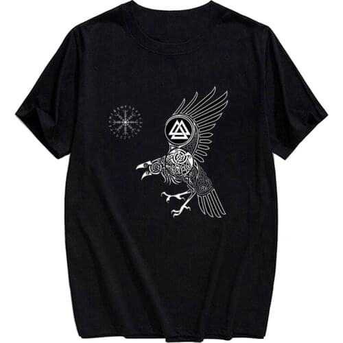 CLOOCL Viking Bird Cotton T-Shirt Casual Tee Men Woman Harajuku Style Cool Cotton T-Shirt Sweatshirt Top Clothes Drop Shipping