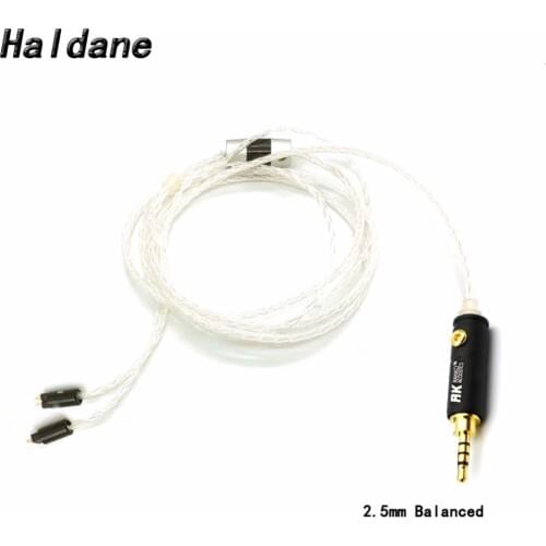Haldane 8Cores 7N OCC Silver Plated Hi-end HIFI 0.78mm 2Pin Headphone Upgrade Cable For Heir 10.A IEM8.0 IEM10.0 KZ