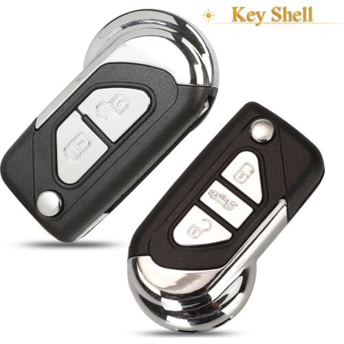 Kutery 10pcs/lot 2/3 Buttons Replacement Flip Folding Remote Car Key Shell Case Fob For Citroen DS3 With Uncut Blade