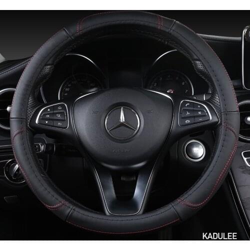 KADULEE Microfiber Leather Car Steering Wheel Cover For Perodua Myvi Alza Axia Viva Kelisa Bezza Kancil Aruz Rusa