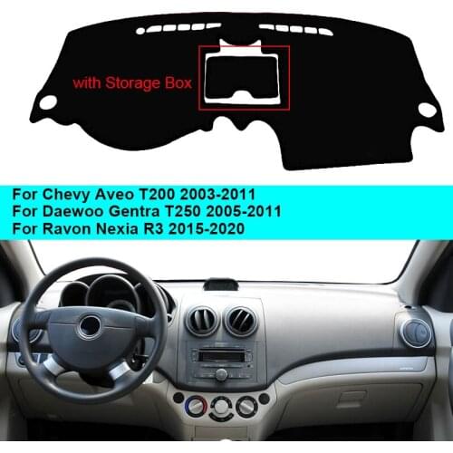 Car Inner Dashboard Cover Dash Mat For Chevrolet Chevy Aveo T200 2003-2011 Daewoo Gentra T250 2005-2011 Ravon Nexia R3 2015-2020