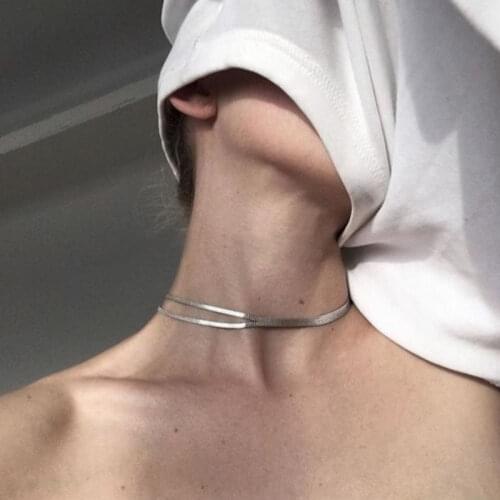 Brass With 925 Sterling Silver Wrap Choker Necklace Women Jewelry Runway Designer T Show Party Gown Gothic Glam Japan Ins