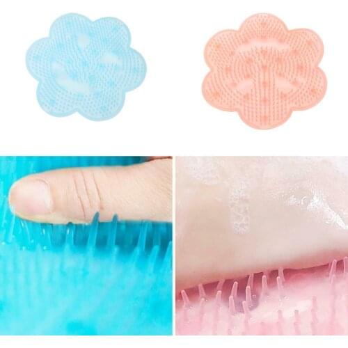 Lazy Bath Massage Pad Silicone Suction Cup Bathroom Shower Dead Mat Bath Rug Non-Slip Skin Mats Soft Carpet Remove Massage C6D5