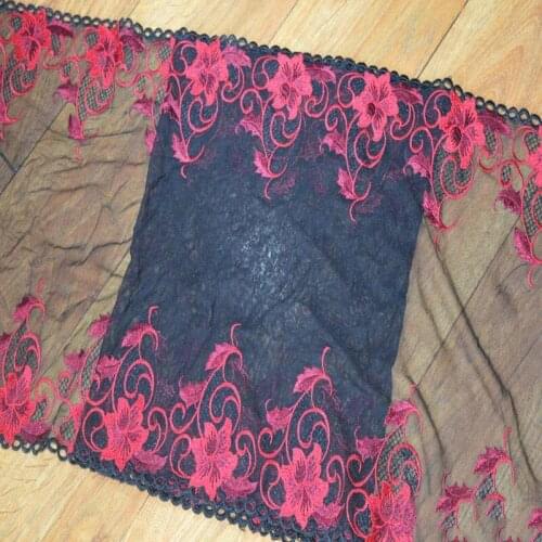 4Meters 41cm Bilateral Embroidered Ribbon Lace Trims Wedding Craft Scrapbooking Decoration Handmade Sewing Accessog Accessories