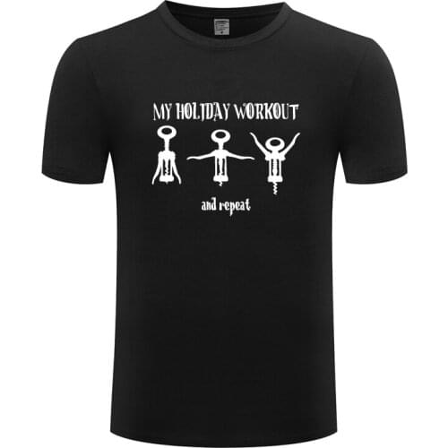 My Holiday Workout Christmas Novelty Creative Mens Men T Shirt Tshirt New Short Sleeve O Neck Cotton Casual T-shirt Top Tee