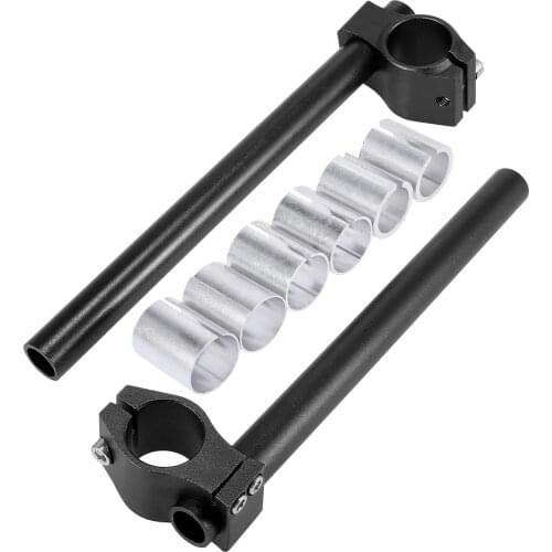 Motoforti 2pcs Set CNC Aluminum Motorcycle Handlebar Adjustable Motorbike Clip Ons Handle Bar For Universal 7/8"22mm Handlebar