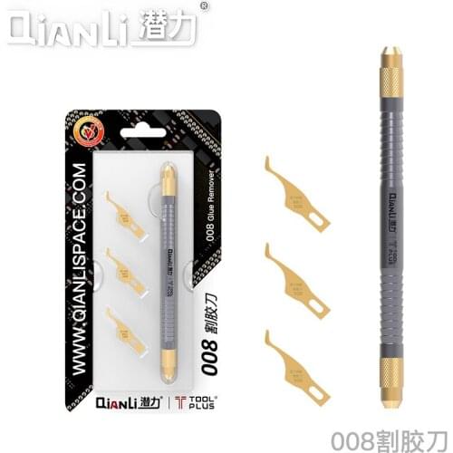 QianLi ToolPlus 008 Multi-Function Ceramic Knife blades set one handle and 3 pcs blade Mobile Phone chip Motherboard Repair