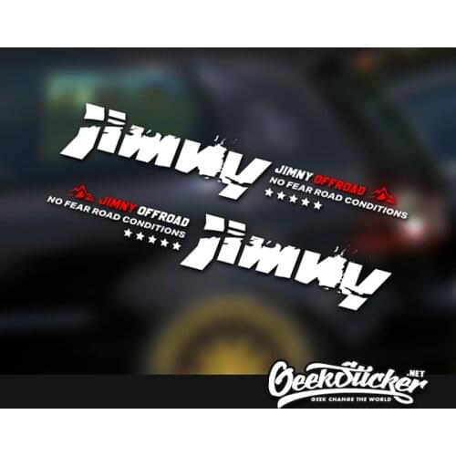 Jimny Car Decals Sticker Waterproof Reflective 2pcs Car Styling Door Reflective 4WD offroad Vinyl Sticker for JIMNY black&silver