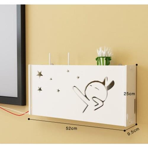 Living room free punch storage box router single layer wireless wifi player set-top box wall-mounted shelf wall LB11286