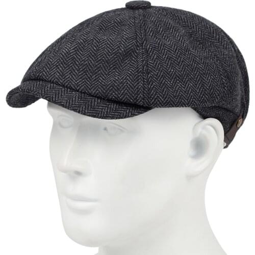 2019 new fashion plaid beret versatile classic with a little elastic hats fashion three beret mens casual hat high quality caps