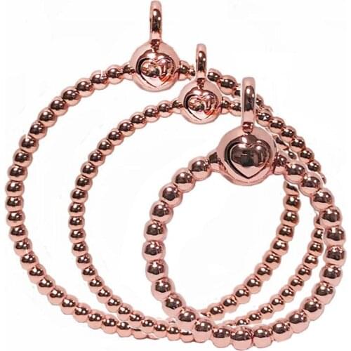 Original Rose Moments Small Medium Large Beaded Crown O Pendant Beads Fit 925 Sterling Silver Charm Europe Bracelet DIY Jewelry