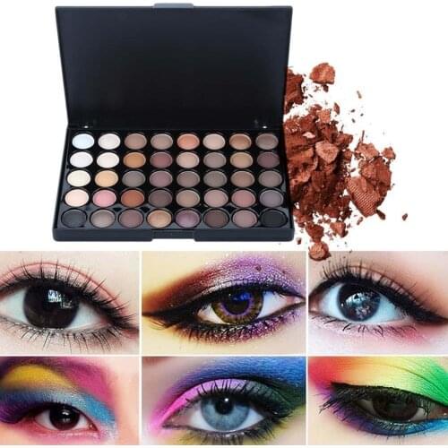 40-color Eyeshadow Warm Color Smoky Makeup Pearly Matt Multicolor Eyeshadow Palette Z0F6