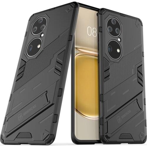 Punk Phone Case For Huawei P50 Pro Case Bumper Phone Holder Armor Full Cover For Huawei P50 Pro Case For Huawei P50 P 50 Pro 6.6
