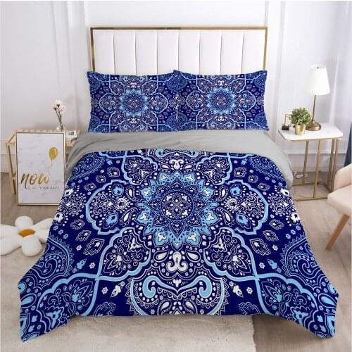 Duvet Cover Set Bedding Sets Flower Quilt Covers Pillowcases Comforther Cases 3D Bohemian King Queen Full Twin Size Bed Linen