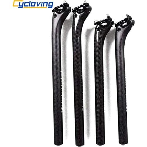 Full Carbon Seatpost Bike Seat Post 31.6/27.2mm Road Mountain MTB Carbon Fiber Seat Tube