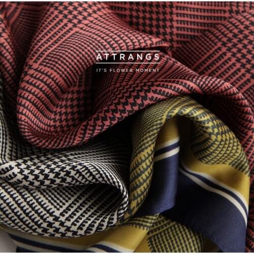 Popular Plaid Scarves British Womens Classic Black and White Hair Band Scarf Small Square Scarves
