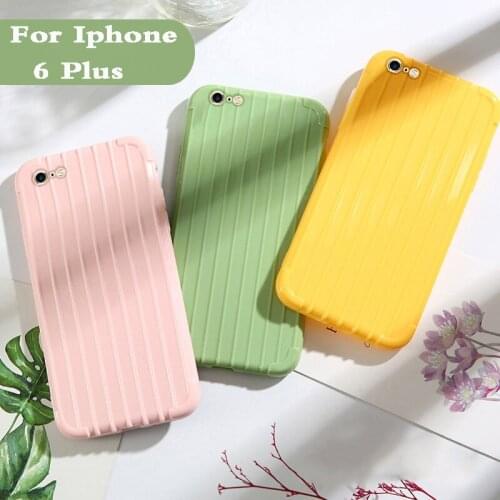 Luxury Luggage Phone Case For iPhone 6 plus Fashion Cute Suitcase Trunk TPU Silicone Back Cover For iPhone 6S Plus armor Coque