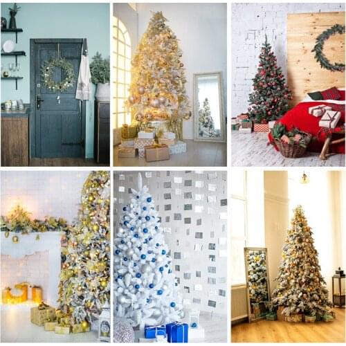 SHENGYONGBAO Christmas Indoor Theme Photography Background Christmas tree Children Backdrops For Photo Studio Props 21524 JPW-04