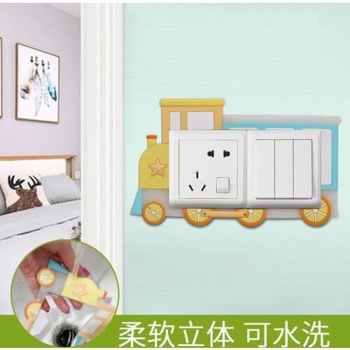 Modern minimalist living room luminous switch stickers household socket switch decorative cover double switch protective cover