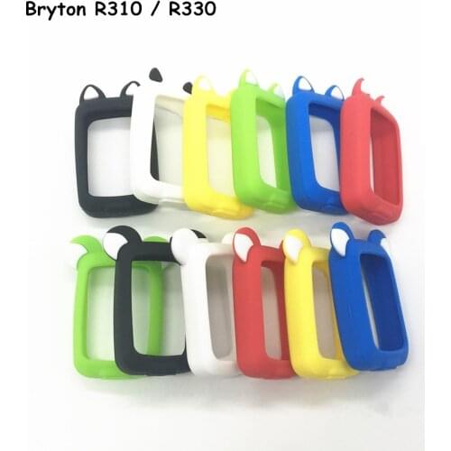 Generic Bike Gel Skin Case & Screen Protector Cover for Bryton Rider 310 330 GPS Computer Cartoon Cat Ear Case for R310 R330